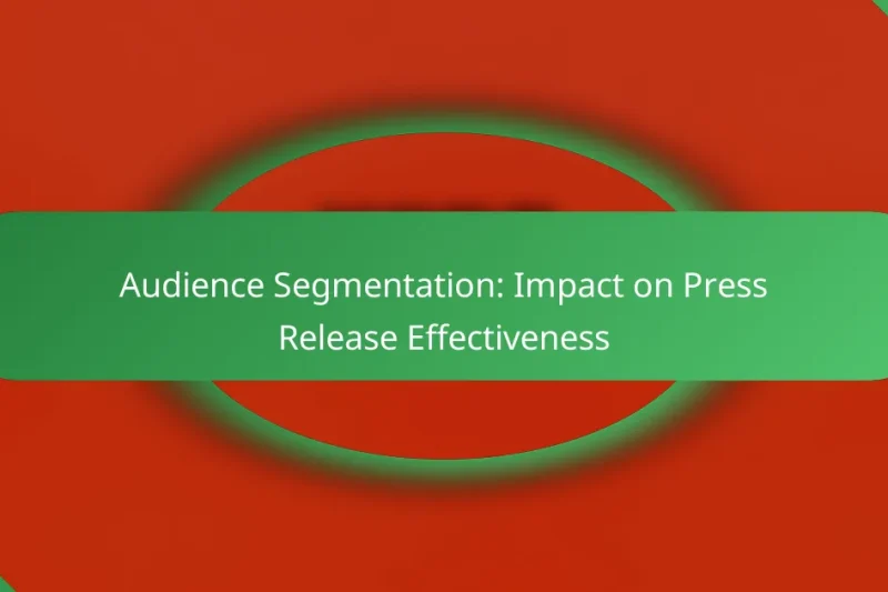 Audience Segmentation: Impact on Press Release Effectiveness