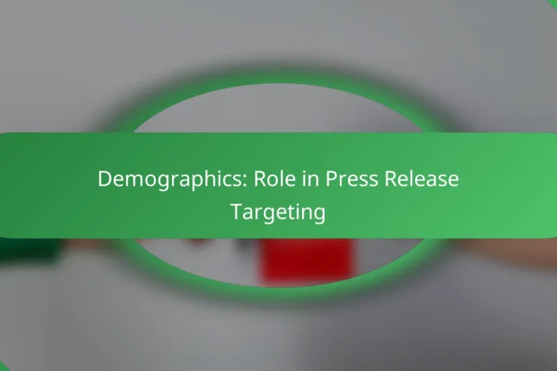 Demographics: Role in Press Release Targeting