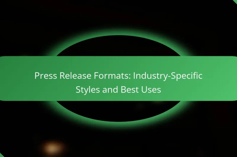 Press Release Formats: Industry-Specific Styles and Best Uses