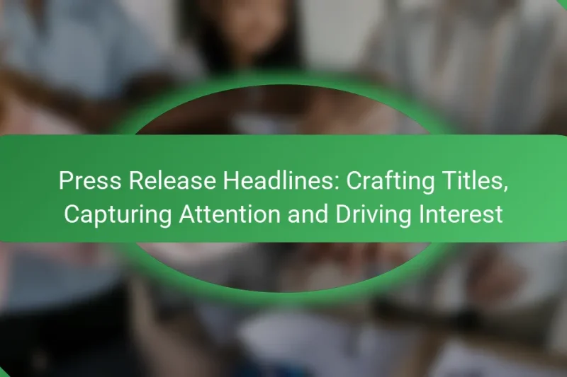 Press Release Headlines: Crafting Titles, Capturing Attention and Driving Interest