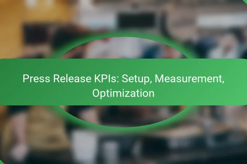 Press Release KPIs: Setup, Measurement, Optimization