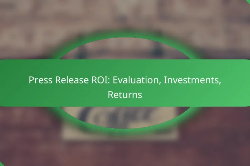 Press Release ROI: Evaluation, Investments, Returns
