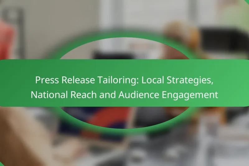 Press Release Tailoring: Local Strategies, National Reach and Audience Engagement