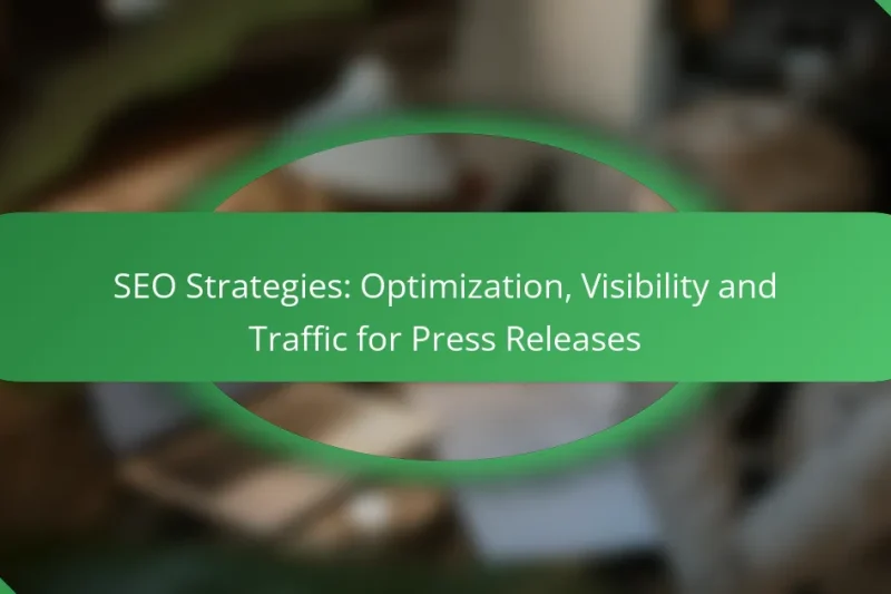 SEO Strategies: Optimization, Visibility and Traffic for Press Releases