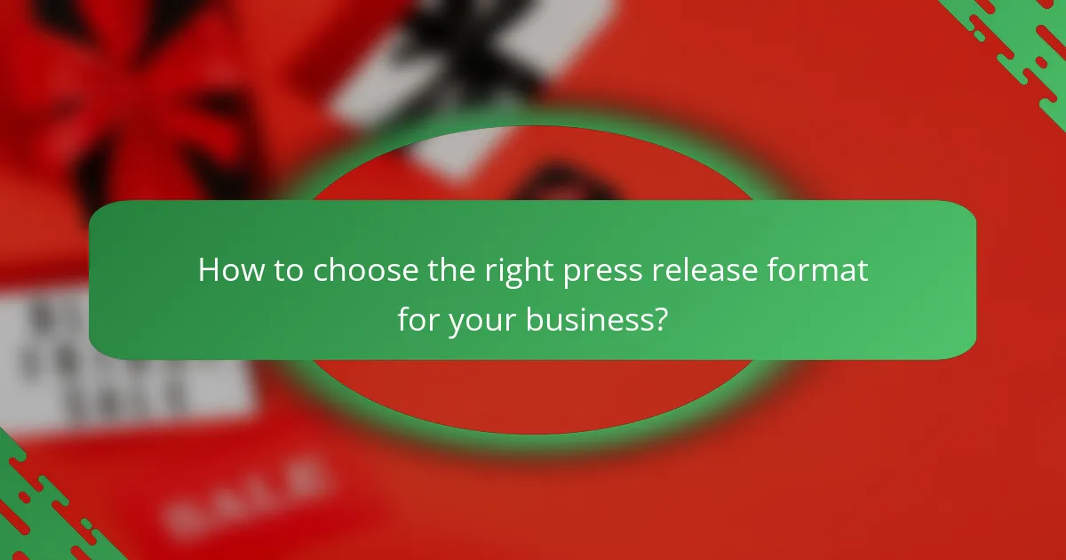 How to choose the right press release format for your business?