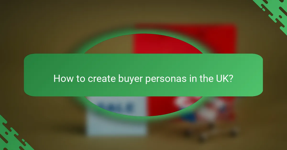 How to create buyer personas in the UK?