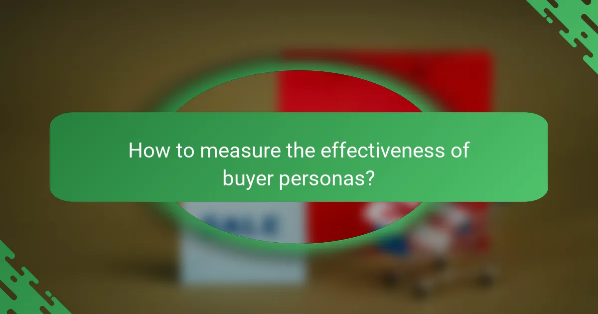 How to measure the effectiveness of buyer personas?