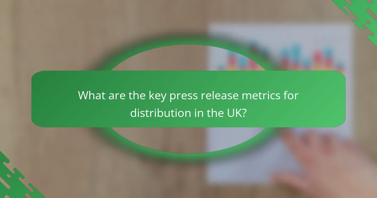 What are the key press release metrics for distribution in the UK?