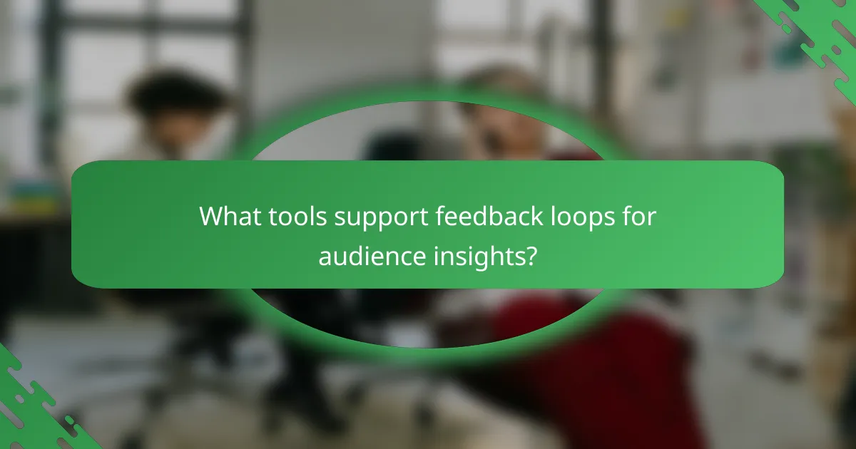 What tools support feedback loops for audience insights?